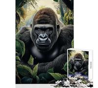 Puzzle difficile per adulti 1000 pezzi Gorilla nella giungla Giocattoli antistress Regali di Babbo Natale segreto Giochi per famiglie Sfida educativa Dimensioni 38x52cm