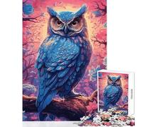 Puzzle difficile per adulti 1000 pezzi Gufo acquerello su un ramo Giocattoli antistress Regali di Babbo Natale segreto Giochi per famiglie Sfida educativa Dimensioni 38x52cm