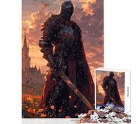 Puzzle difficile per adulti 1000 pezzi Il cavaliere oscuro in un campo di fiori Giocattoli antistress Regali di Babbo Natale segreto Giochi per famiglie Sfida educativa Dimensioni 38x26cm