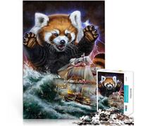 Puzzle difficile per adulti 1000 pezzi Il mostro panda rosso Kraken Fatto di carta，per età pari o superiore a 14 anni giochi divertenti per famiglie Regalo - Gioco impegnativo。misurare：38x52cm