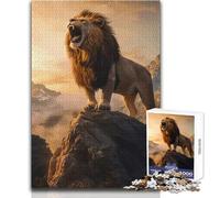 Puzzle difficile per adulti 1000 pezzi Il ruggito del Re Leone, rilassante momento di tranquillità, divertimento, precisione rigorosa, giocattolo da gioco standard, dimensioni 38x26cm