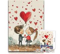 Puzzle difficile per adulti 1000 pezzi Innamorarsi San Valentino Rilassante Momento tranquillo Divertimento Rigorosa precisione Giocattolo da gioco standard Dimensioni 38x52cm
