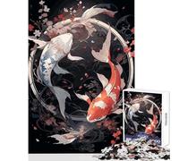 Puzzle difficile per adulti 1000 pezzi Koi Ying Yang giapponese fai da te giocattoli regalo compleanno gioco pratico collezione di artisti belle arti dimensioni 50x75cm