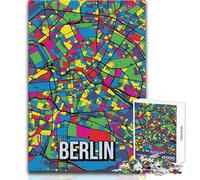 Puzzle difficile per adulti 1000 pezzi Mappa della città di Berlino Pop Art Gioco pratico Decorazione perfetta Giocattoli antistress Dimensioni 50x75cm