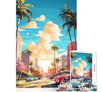 Puzzle difficile per adulti 1000 pezzi MIAMI dipinto a olio decorazione per la casa giocattoli regalo divertente gioco per famiglie ogni pezzo è unico - dimensioni 38x52cm