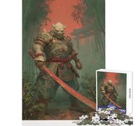Puzzle difficile per adulti 1000 pezzi Mostro Samurai Guerriero nella foresta di bambù Giocattolo educativo Ottimo regalo per giochi Giochi educativi Collezione di artisti Belle arti38x52cm