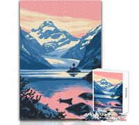 Puzzle difficile per adulti 1000 pezzi Natura dell'Alaska Gioco pratico Decorazione perfetta Giocattoli antistress Dimensioni 38x52cm