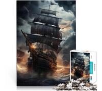 Puzzle difficile per adulti 1000 pezzi Nave infestata Fatto di legno per età pari o superiore a 14 anni Sollievo dallo stress Regali interessanti per ridurre lo stress misurare：50x75cm