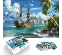 Puzzle difficile per adulti 1000 pezzi Nave pirata nei Caraibi Fatto di cartone per età pari o superiore a 14 anni gioco educativo di apprendimento Migliorare l'amore tra le coppie misurare:26x38cm