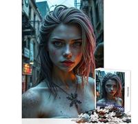 Puzzle difficile per adulti 1000 pezzi Ninfa in ambientazione post-apocalittica Giocattoli antistress Regali di Babbo Natale segreto Giochi per famiglie Sfida educativa Dimensioni 50x75cm