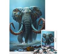 Puzzle difficile per adulti 1000 pezzi Octopus Elephant Fusion Decorazione per la casa Giocattoli Idee regalo per gioco educativo Ogni pezzo è unico - dimensioni 38x26cm