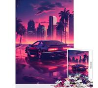 Puzzle difficile per adulti 1000 pezzi Outrun Midnight City Giocattolo educativo Ottimo regalo per giochi Giochi educativi Collezione di artisti Belle arti Dimensioni 50x75cm