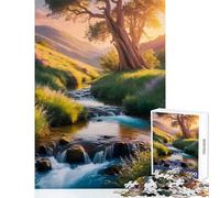 Puzzle difficile per adulti 1000 pezzi Paesaggio fluviale panoramico con grande albero Decorazione per la casa Giocattoli Regalo divertente Gioco per famiglie Ogni pezzo è unico - Dimensioni 50x75cm