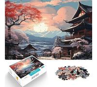 Puzzle difficile per adulti 1000 pezzi paesaggio giapponese Fatto di cartone per età pari o superiore a 14 anni Allena il tuo cervello e le tue mani Regali di gioco di Natale misurare：26x38cm