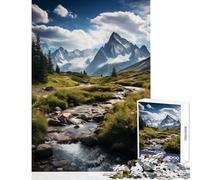 Puzzle difficile per adulti 1000 pezzi Percorso verso le montagne Fai da te Giocattoli Regalo Compleanno Gioco pratico Collezione di artisti Belle arti Dimensioni 38x26cm