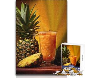 Puzzle difficile per adulti 1000 pezzi Pina Colada Pop Cocktail Rilassante Momento Tranquillo Divertimento Precisione Rigorosa Giocattolo da Gioco Standard Dimensioni 38x52cm