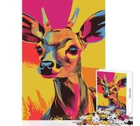 Puzzle difficile per adulti 1000 pezzi Pop Art Cervo Giocattoli antistress Regalo divertente Giochi educativi Sfida educativa Dimensioni 50x75cm