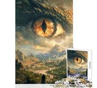 Puzzle difficile per adulti 1000 pezzi Regno del Signore dei Draghi Decorazione per la casa Giocattoli Regali per donne Uomini Giochi rilassanti Difficile da completare Dimensioni 38x26cm