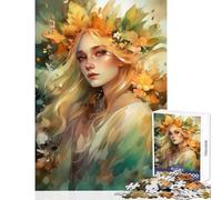 Puzzle difficile per adulti 1000 pezzi Ritratto floreale ad acquerello Giocattolo educativo Ottimo regalo per giochi Giochi educativi Collezione di artisti Belle arti Dimensioni 50x75cm