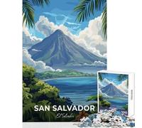 Puzzle difficile per adulti 1000 pezzi San Salvador El Salvador Poster di viaggio Decorazione per la casa Giocattoli Regalo divertente Gioco per famiglie Ogni pezzo è unico - Dimensioni 38x26cm