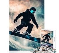 Puzzle difficile per adulti 1000 pezzi Snowboarder nello spazio Giocattolo Decorazione da parete Opera d'arte Regalo Gioco pratico Collezione di artisti Belle arti Dimensioni 50x75cm