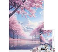 Puzzle difficile per adulti 1000 pezzi Sogni di fiori di ciliegio Giocattoli antistress Regali di Babbo Natale segreto Giochi per famiglie Sfida educativa Dimensioni 38x26cm
