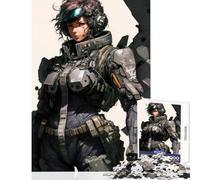 Puzzle difficile per adulti 1000 pezzi soldato cyborg donna decorazione per la casa giocattoli regali per donne uomini giochi rilassanti impegnativo da completare dimensioni 38x26cm