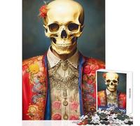 Puzzle difficile per adulti 1000 pezzi Teschio alla moda onorevole Giocattolo educativo Ottimo regalo per giochi Giochi educativi Collezione di artisti Belle arti Dimensioni 38x52cm