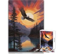 Puzzle difficile per adulti 1000 pezzi Tramonto maestoso sulle Alpi Rilassante momento di tranquillità Divertimento Precisione rigorosa Giocattolo da gioco standard Dimensioni 38x26cm