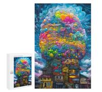 Puzzle difficile per adulti, 1000 pezzi, Whimsical Cloud Cityscape, puzzle, decorazione da parete, regalo di compleanno, regalo, 1000 pezzi