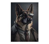 Puzzle Difficile Per Adulti 1000pcs(38x26cm) German Shepherd Mafia Boss Puzzle Per Adulti Giocattolo Decorazione Da Parete Modello Da Assemblare Regali Per Amici E Familiari 1000pcs(38x26cm)