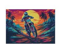 Puzzle Difficile Per Adulti 1000pcs(38x26cm) Riding on Dirt Track Puzzle Per Adulti Gioco Pratico Un'opera D'arte Ottimo Regalo Per I Giocatori 1000pcs(38x26cm)