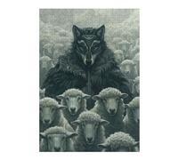 Puzzle Difficile Per Adulti 1000pcs(38x26cm) Wolf Mask Sheep Leader Puzzle Per Adulti Giochi Rilassanti Analisi E Logica Sfida Educativa 1000pcs(38x26cm)