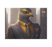 Puzzle Difficile Per Adulti 1000pcs(52x38cm) Eagle in Suit with Tie Puzzle Per Adulti Gioco Pratico Un'opera D'arte Ottimo Regalo Per I Giocatori 1000pcs(52x38cm)