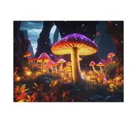 Puzzle Difficile Per Adulti 1000pcs(52x38cm) Glowing Mushroom Forest Puzzle Per Adulti Giocattolo Decorazione Da Parete Modello Da Assemblare Regali Per Amici E Familiari 1000pcs(52x38cm)