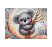 Puzzle Difficile Per Adulti 1000pcs(52x38cm) Koala on Crescent Moon Puzzle Per Adulti Giochi Rilassanti Analisi E Logica Sfida Educativa 1000pcs(52x38cm)