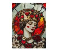 Puzzle Difficile Per Adulti 1000pcs(52x38cm) Stained Glass Queen Panel Puzzle Per Adulti Giocattoli Antistress Regalo Di Compleanno Regali Per Amici E Familiari 1000pcs(52x38cm)