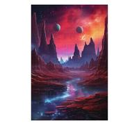 Puzzle Difficile Per Adulti 1000pcs(75x50cm) Alien Landscape with River Puzzle Per Adulti Giocattolo Decorazione Da Parete Modello Da Assemblare Regali Per Amici E Familiari 1000pcs(75x50cm)