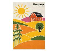 Puzzle Difficile Per Adulti 1000pcs(75x50cm) Hawkeye Iowa Farm Landscape Illustration Puzzle Per Adulti, Rompicapo, Gioco, Decorazione Per La Casa, Sfida Educativa 1000pcs(75x50cm)