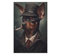 Puzzle Difficile Per Adulti 1000pcs(75x50cm) Miniature Pinscher Mafia Puzzle Per Adulti Gioco Pratico Decorazione Perfetta Ottimo Regalo Per I Giocatori 1000pcs(75x50cm)