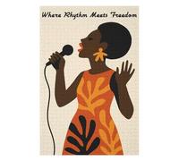 Puzzle Difficile Per Adulti 1000pcs(75x50cm) Singer with Microphone, Rhythm And Freedom Puzzle Per Adulti, Rompicapo, Gioco, Decorazione Per La Casa, Sfida Educativa 1000pcs(75x50cm)