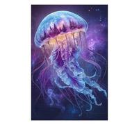 Puzzle Difficile Per Adulti 1000pcs(75x50cm) Surreal Jellyfish with Forest And Galaxy Puzzle Per Adulti, Rompicapo, Gioco, Decorazione Per La Casa, Sfida Educativa 1000pcs(75x50cm)