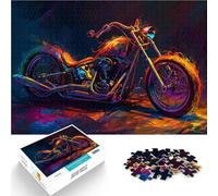 Puzzle difficile per adulti 2000 pezzi Motocicletta Chopper in fiamme per età pari o superiore a 14 anni Giochi divertenti Attività divertenti a casa, regali di compleanno, regali di viaggio