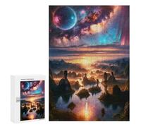 Puzzle Difficile per Adulti 300 PCS Celestial Dreamscape Dawn Puzzle per Adulti Giochi Di Rilassamento Sfida Difficile Sfida Completare 300 PCS