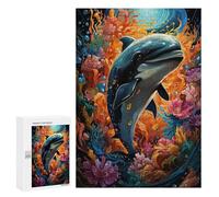 Puzzle Difficile Per Adulti 300 PCS Dolphin Underwater Paradise Puzzle Per Adulti Giochi Divertenti Decorazione Per La Casa Sfida Educativa 300 PCS