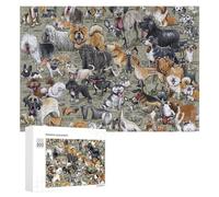 Puzzle Difficile Per Adulti 300 PCS Explore 100+ Dog Breeds A Visual Guide to Canine Diversity Puzzle Per Adulti Giochi Divertenti Decorazione Per La Casa Sfida Educativa 300 PCS