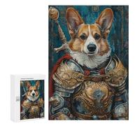 Puzzle Difficile Per Adulti 300 PCS Knightly Corgi Armor Puzzle Per Adolescenti Ma Divertenti E Umoristici, Impegnativi Da Completare, Regali Antistress 300 PCS