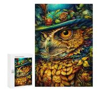 Puzzle difficile per adulti, 300 pezzi Whimsical Owl Artwork - 1 puzzle giocattolo decorazione da parete, regalo di compleanno, 300 pezzi
