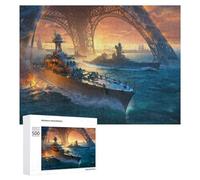 Puzzle Difficile Per Adulti 500 PCS Battle of Paris Naval Clash Under The Eiffel Tower Puzzle Per Adulti Giochi Divertenti Decorazione Per La Casa Sfida Educativa 500 PCS