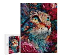 Puzzle Difficile Per Adulti 500 PCS Colorful Cat Mosaic Art Puzzle Per Adolescenti Ma Divertenti E Umoristici, Impegnativi Da Completare, Regali Antistress 500 PCS